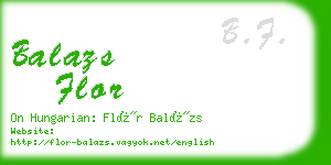balazs flor business card